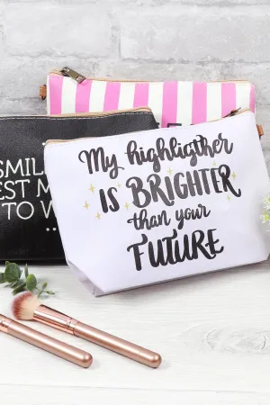 MY HIGHLIGHTER COSMETIC BAG