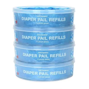 NEW HATHWAY 4-PACK Diaper Pail 7-Layer Refills, Retails $59
