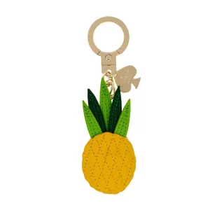 Yellow Leather Pineapple Keychain